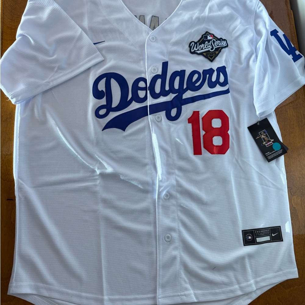 Yoshinobu Yamamoto Los Angeles Dodgers jersey size Large